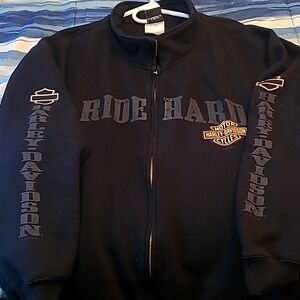 Men's zip front fleece jacket XL